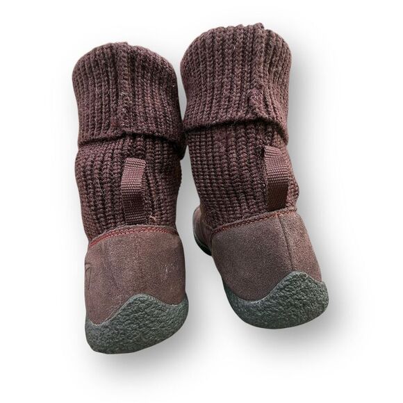 KEEN Shay Women's Brown Suede Knit Ankle Booties Size 7 - Picture 5 of 11